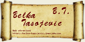Belka Tasojević vizit kartica